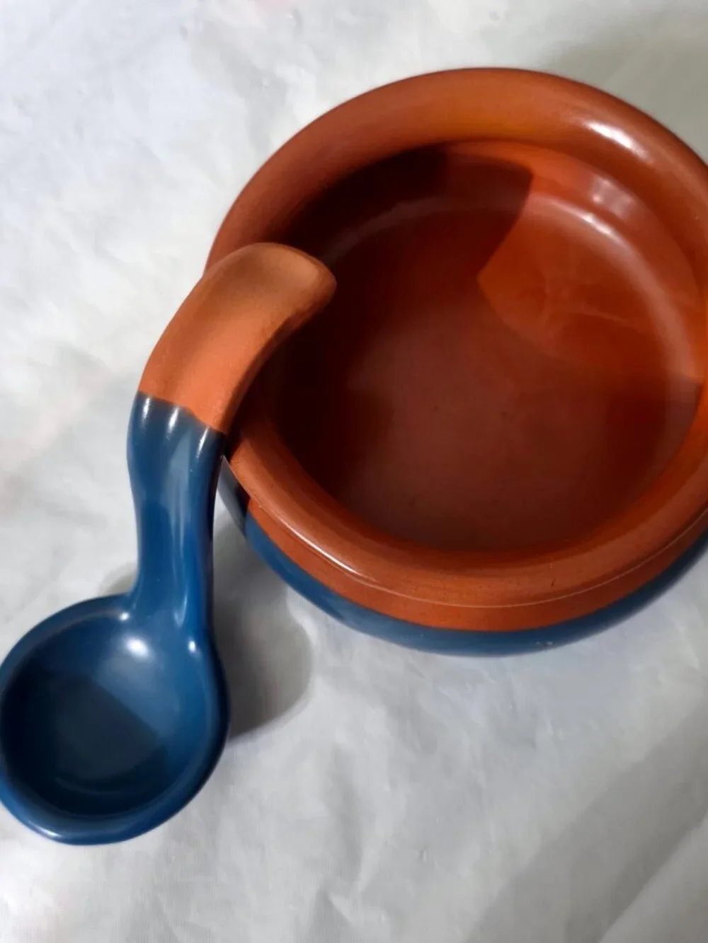 Vintage Terracotta Stone Salsa Bowl